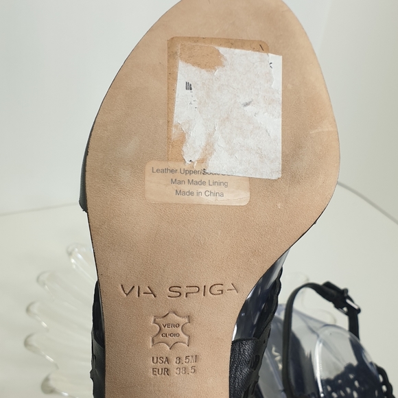 Via Spiga Garnet Laser-Cut Floral adjustable Ankle Strap open toe heel sandals - Picture 10 of 11